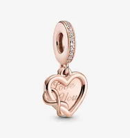 100 925 STRING Gümüş Seni Infinity Heart Dangle Charm Fit Orijinal Avrupa Takımları Bilezik Moda Takı Aksesuarları 3690803