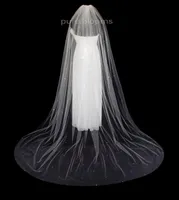 new Sell 3M Rhinestones cut Edge Cathedral White Ivory Wedding Veil Bridal Veils With Comb 1T6294579