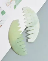 Nature Jade Comb Massage Spa Head Therapy Treatment On Gua Sha Board Scalp Massager Hair Brushes232A8306197