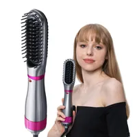 Curling Irons Negative Ion 3 in 1 Hair Dryer Brush Styling Accessory AntiScalding One Step Curler Straightener Electric Blow 221101