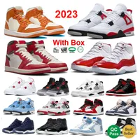 Red Cement 4S Cherry 11s Basketball Shoes Chicago 1S Lost and Found 1 Photon Dust 4 Black Cat Split Cardinal 7 Trophy Room 7S Wolf Gray Bred Black with Box Men