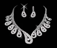 Novo conjunto de jóias de jóias de jóias de cristal de cristal barato Conjuntos de jóias de casamento para mulheres de noiva ACC2548598