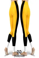 JIGERJOGER Yoga pants Sport Leggings Hockey Team Football Leggings club men leggins gym workout pant yellow black white patches6605998