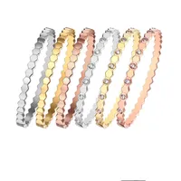 Pulseira de pulseira de amor de ouro 18k 2022 Aço inoxidável Bracelets de unhas de favo de mel em aço inoxidável para homens para homens homens