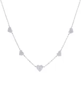 Gold Silver Color Minimal Delicate Heart Pendant Necklace Bling Cz Station Charm Choker Mother039s Day Gift Jewelry Chains7521304