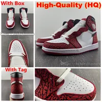 1S Red Black White Elephant Print Basketball Shoes High OG Chicago Lost And Found Light Fusion Laser Orange Varsity Sail Muslin Gym Redwhite Teams Sneakers With Box