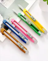 Candy Colors Utility Knife Multifunction Art Cutter Students Paper Snap Off Retractable Razor Blade Knives Stationery Cutting Supp9777164