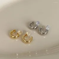 Backs Earrings 2023 Trendy Gold Sliver Color C Shape Ear Clip For Women Man Vintage Simple Non Pierced Cartilage Cuff Jewelry