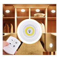 Night Lights Dimmable Led Closets Lights Cob Under Cabinet Light Wardrobe Kitchen Lighting Lamp With Remote Control Drop Delivery Ind Dhw5V
