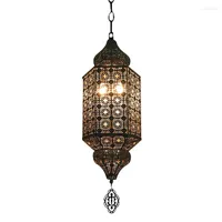 Pendellampor thailändsk retro ljuskrona sydostasia arabisk stil restaurang hängande ljus klubb bar bord designer dekorativ konst lampa fixtur