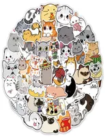 방수 103050pcs 귀여운 동물 고양이 스티커 낙서 만화 데칼 스크랩북 다이어리 노트북 전화 기타 방수 스티커 for3978251