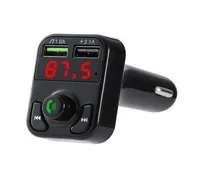 X8 FM Verici Aux Modülatör Eller Bluetooth Araba Kiti Araba Audio Mp3 çalar 31A hızlı şarj çift USB Araba Şarj Cihazı Acces253J1517960