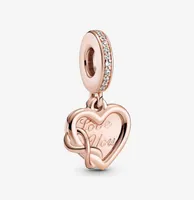 100 925 STRING Gümüş Seni Infinity Heart Dangle Charm Fit Orijinal Avrupa Takılar Bilezik Takı Aksesuarları5670107