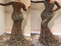 2022 Sexy Long Sleeves Mermaid Prom Dresses Sexy Backlesss African Evening Gown Full Lace Formal Party Pageant Bridesmaid Dress BC7798596