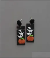 Boucles d'oreilles Bijouts à la mode de Noël Trends Halloween Polymer Clay MTI Color Series Geometric Pumpkin Slewing Unique Oreing Brings Sets for DH4349734