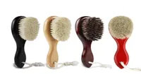 Hair Brushes Natural Soft Goat Bristle Sweeping Brush Men Beard Comb Oval Wood Handle Barber Dust For Broken Cleaning Tool6609803