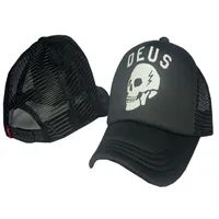 DEUS mesh skull strapback Unisex Embroidery 6 panel Snapback Hats golf Sport Brand Baseball Caps gorras bones Men Outdoor Women Ad249r