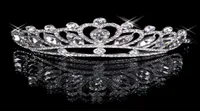 Hair Tiaras In Stock Cheap 2020 Diamond Rhinestone Wedding Crown Hair Band Tiara Bridal Prom Evening Jewelry Headpieces 180255244387