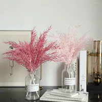 Decorative Flowers 7 Colors Bulrush Natural Dried Small Pampas Grass Phragmites Artificial Plants Wedding Flower Bunch For Home Decor Fake