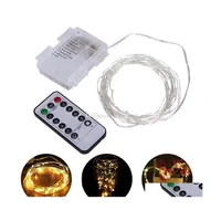 Led Strings 5M 10M Led String Lights 8 Modes Remote Control Flexible Wire Waterproof For Christmas Holiday Party Wedding Decorate Dr Ot3Sl