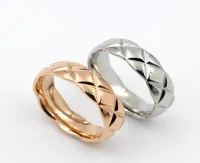 316L Stainless Steel Band Rings fashion Cross cut mesh for woman man lover rings 18K Goldcolor and rose Jewelry Bijoux no have an4588120