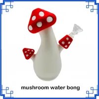 New Mushroom Shape Hand Pipes bag Male Joint Hookahs Glass Water Bong Perc Design Dab Oil Rigs With Bowl 0266370