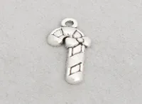 Tibetan Silver Color Alloy Christmas Candy Cane Charms Christmas039 Day Jewelry Findings 1022mm 100pcslot AAC13076212054