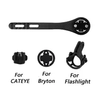 Bicycle Bike Cycling Carbon Fiber Computer Stopwatch Speedometer Camera Lichte houder voor Garmin Bryton Cateye3464717
