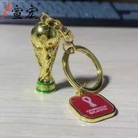 Collectable Mini football cup pendant keychain bag pendant World Cup souvenir for male football fans T221203