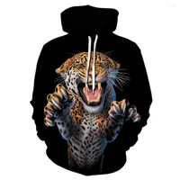 Sudadera para hombres 2022 otoño e invierno tigre tigre 3d sudadera estampada estampada casual camisetas sueltas para parejas ropa