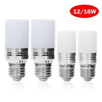 Luzes de lâmpada 12/16w Aluminium Cellow Lamp E14 E27 LED MON Light Street Light White Color Flame