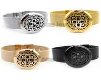 Round Silver Old World Cross 30mm with Stainless Steel Metal Mesh Band Essential Oils Diffuser Locket Bracelet2012348