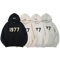 Sweatshirts and hoodies double line essentials chest three-dimensional gluing high street Plush Hooded Hoodie men women ins trend