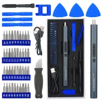 Electric Drill WOZOBUY Screwdriver 50 in 1 Set Rechargeable Repair Tools Kit with TypeC for Smartphones Toys PC 221202