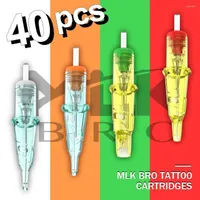 Tattoo Needles 40Pcs Value Pack EZ MLK Cartridge Mixed RL RS M1C M1 For Rotary Machine Pen Supply Kits
