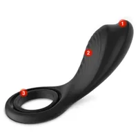 Sex Toy Massager Vibrator Silicone Penis Sleeve Extender Vibrating Big Cock Ring Toys for Man Reincool