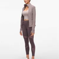 Kadın Trailtsits Yoga Kıyafetleri L78 Sonbahar Kış Yeni Fermuarı Ceket Hızlı Yoga Giysileri Longsleeve Ceket Kadınlar İnce