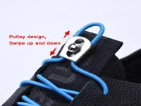 Kids Adulte Unisexe Sneakers rapides Shoelace Elastic No Tie Shoe Laces Metal Lock Shoelaces Reflective Shoelace Shoestrings8200729