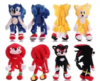 3D Sonic Model Plush Toy Bag Hedgehog Figuur Korte pluche schooltassen gaan winkelen deco rugzak kinderen man vrouw buitenspeelgoed 2439478