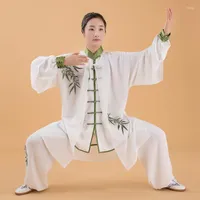 Ethnic Clothing Women Soft High Quality Tai Chi Suit Lady Wushu Martial Arts Uniform Performance Jacket Pants Oriental Exercise