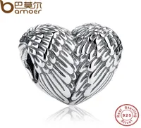 Whole Pandora Sculptural 925 Sterling Silver Angelic Feathers Wings Charm Fit Bracelet Silver 925 Jewelry Making PAS0332819168