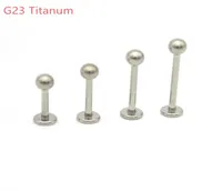 Grade 23 Titanium Lip Bar Stud Labrets Rings Ear Stud Tragus Body Piercing Jewelry Monroe G23 Helix Earrings1006540