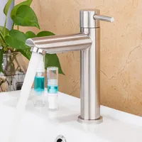 Bathroom Sink Faucets 1pcs Basin Faucet Tap Stainless Steel Singlecooled Corrosion Resistant Environmentally Kitchen Bath Hoom Supplies 221203
