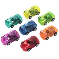 Mini Children toys Pull back car Transparent racing toy candy color back racing Plastic Pull Back Car Easter Egg Filler Cute Car T278m