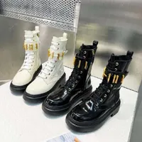2023 Martin Boots Knight Boot Outdoor shoes Luxurious Designer Fashion Leather High End Top Level Quality Laces Adjustable Zipper Opening Black Ladies