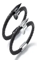 Fashion Simple Men Jewelry Multilayer Leather Bracelet Stainless Steel Magnetic Buckle Charm Bracelet Genuine Leather Weave Brace4869649
