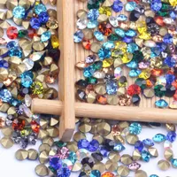 Nail Art Decorations Point Back Glass Rhinestones Round Glitter Beads Ss20 4.6-4.8mm 1440pcs Many Colors To Choose For Jewelry Making DIY