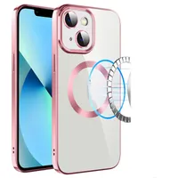 Luxury Plating Soft TPU Magnet Cases For Iphone 14 Plus 13 12 Pro Max Metallic Chromed Camera Lens Protector Magnetic Fine Hole Fashion Clear Transparent Phone Covers