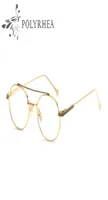 Classic Retro Clear Lens Eyeglasses Women Frames Radiation protection Glasses Computer mirror Oval Frame Metal With Box And Cases2488378