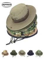 Outdoor Hats Combat Camouflage Hat Military Boonie Bush Jungle Sun Hiking Fishing Hunting Caps For Men Beanies6939385